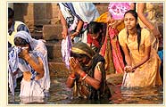 Holy Bath at Varanasi Ghat